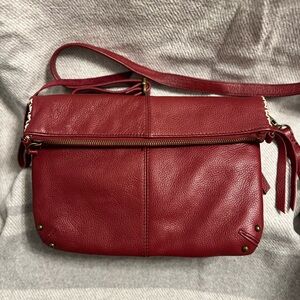Lucky Red Leather Crossbody/Clutch Bag